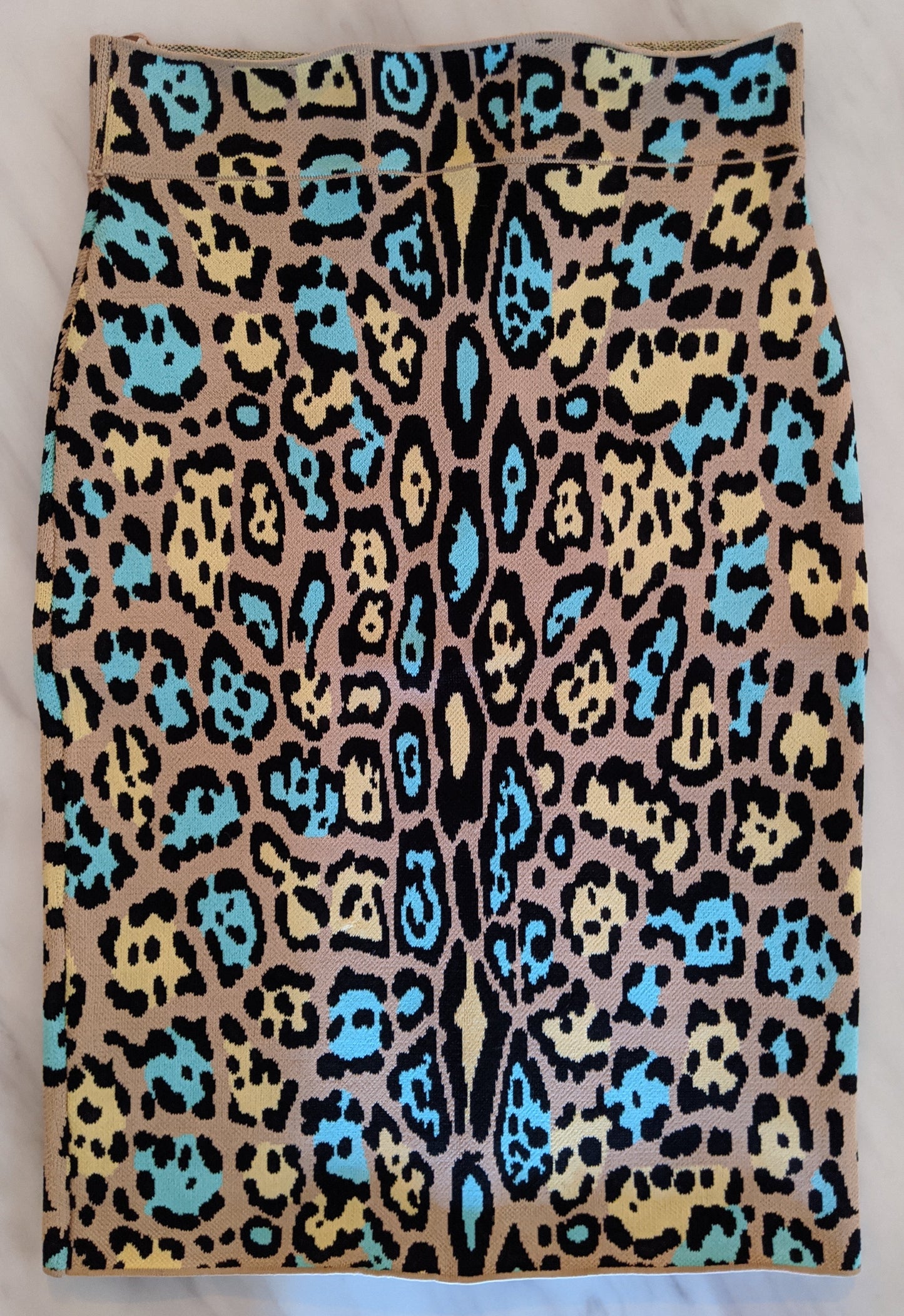 BCBG MAX AZRIA Lucine multicolor leopard print mini skirt