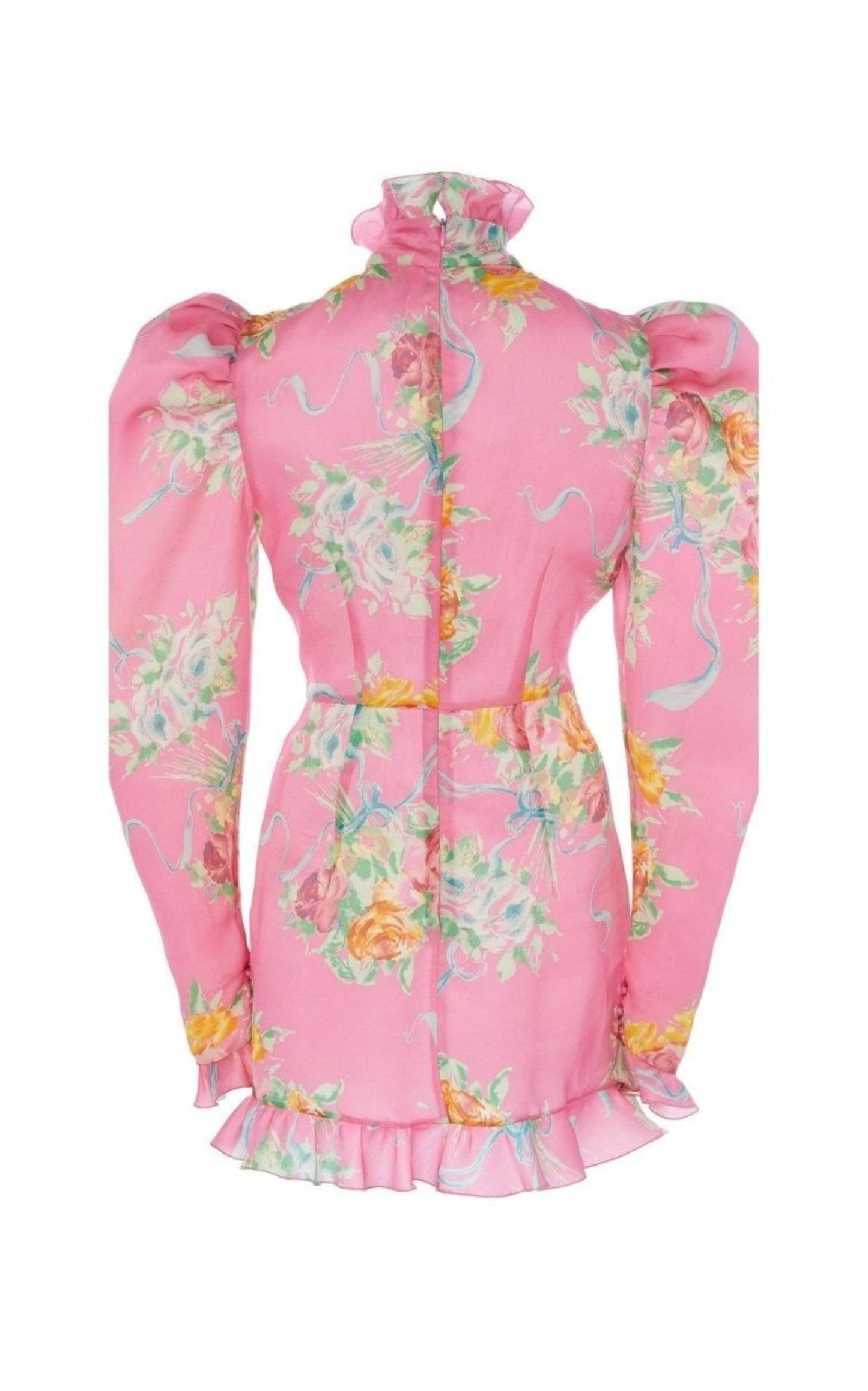 ALESSANDRA RICH Silk Floral Dress