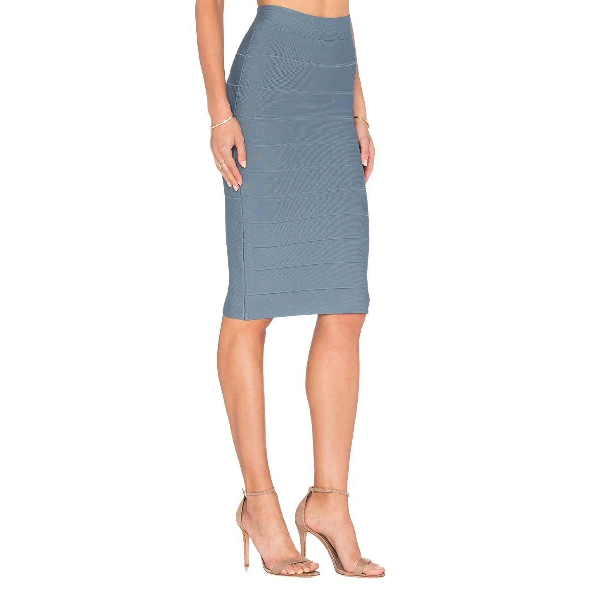 BCBG MAX AZRIA Leger Bandage Pencil Midi Skirt