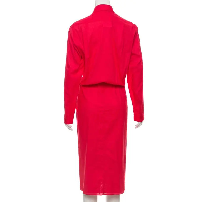 TOME Tie-front cotton-poplin midi shirt dress