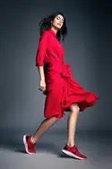 TOME Tie-front cotton-poplin midi shirt dress