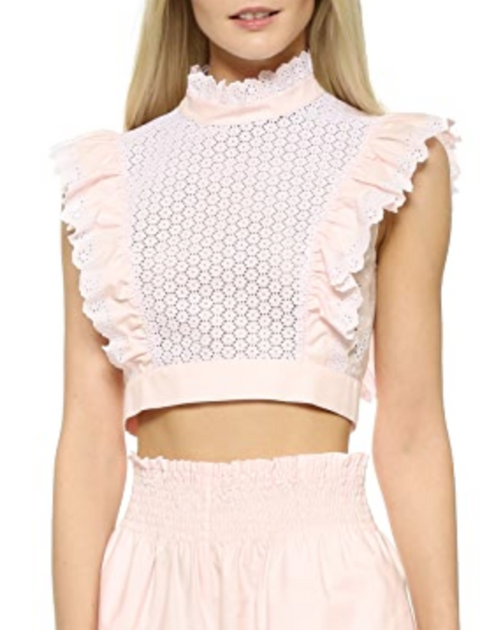 PHILOSOPHY DI LORENZO SERAFINI Eyelet Crop Top